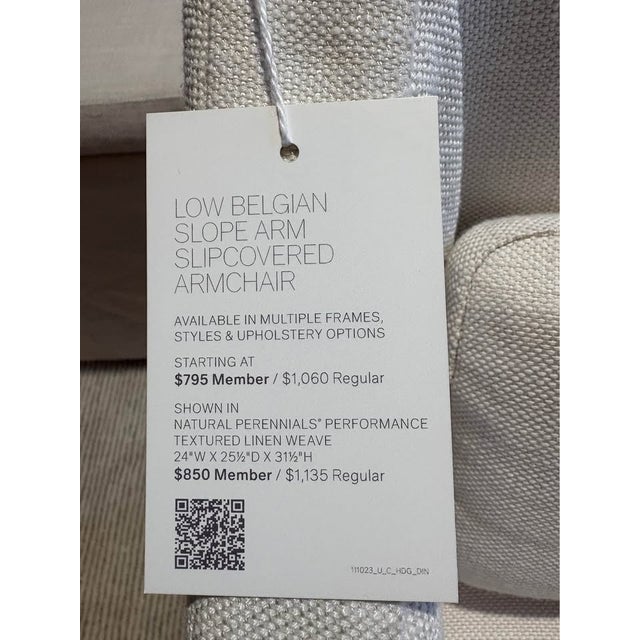 Rh Low Belgian Slope Arm Slipcovered Dining Armchairs – Set of 5 - Restoration Hardware For Sale In Columbus - Image 6 of 8