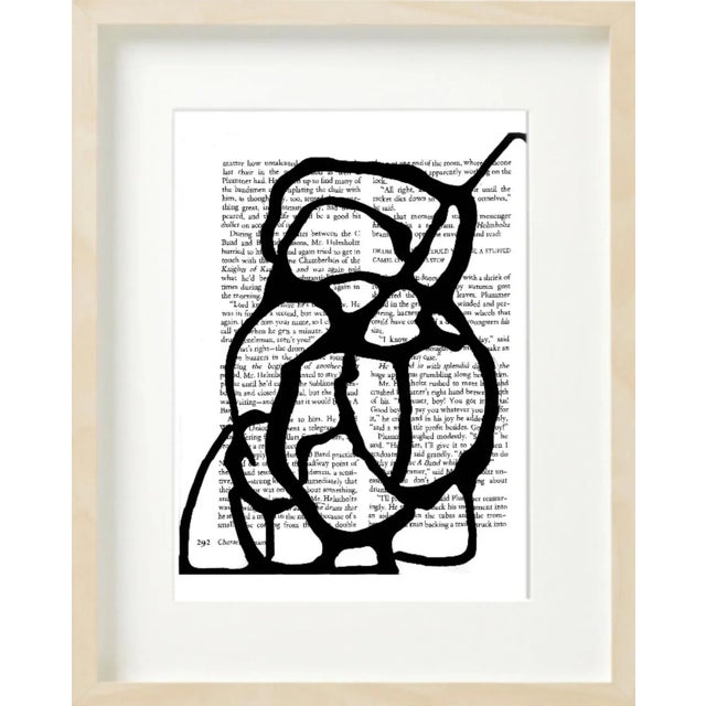 Wood Shadow Box Framed 'Black & White Abstractions Series' (2) - Gallery Wall Art Prints Installation by Diane Grant - Set of 15 For Sale - Image 6 of 11