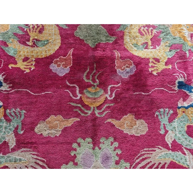 1920s Chinese Art Deco Dragon Carpet ( 8'8" x 11'9" - 264 x 358 ) For Sale - Image 10 of 12