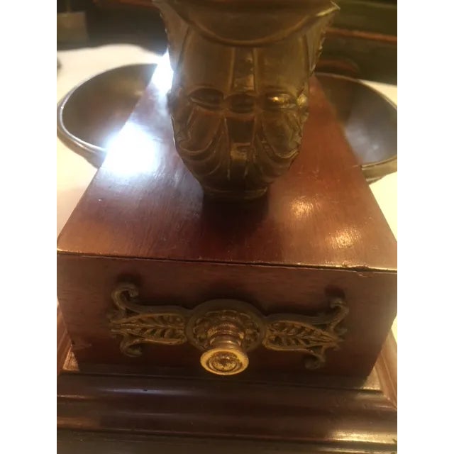 Bronze 19th Empire Bronze and Wood Ink Stand For Sale - Image 8 of 10