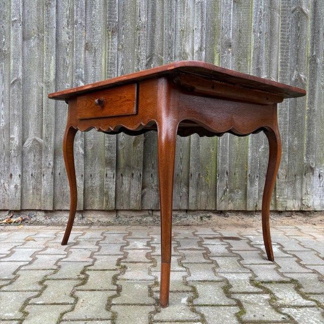 Antique Side Table in Cherry & Oak, France For Sale - Image 9 of 16