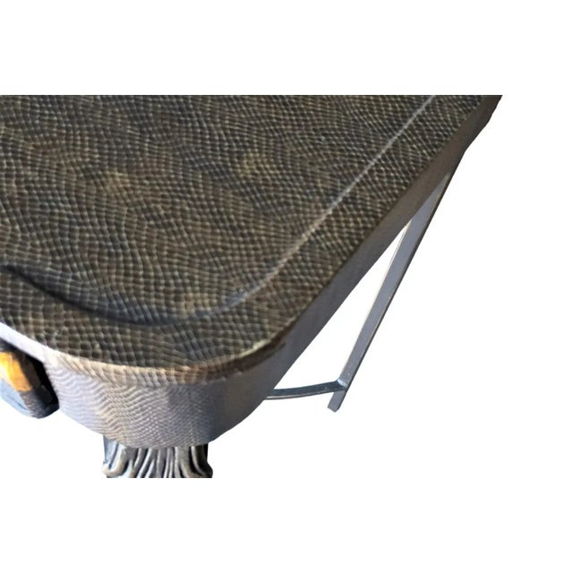 Late 20th Century Reptillian Snakeskin Side Accent Table For Sale - Image 11 of 12