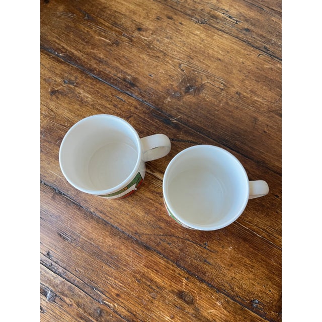 American Vintage 1980’s Fpc England Alan Wood Reindeer Mugs- Set of 2 For Sale - Image 3 of 8