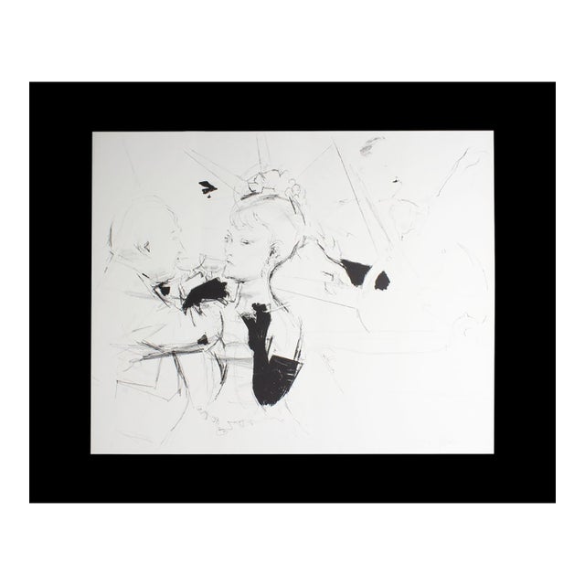 1967 “Vernissage” Lithograph by Jack Levine For Sale
