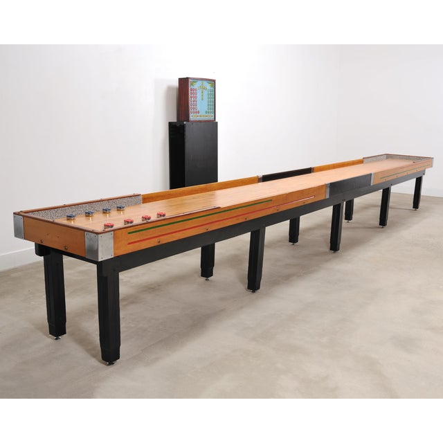 20th Century Americana Arcade Shuffleboard Game Table 22 Ft For Sale In Sacramento - Image 6 of 18