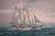 h.luhrs Artist Signed Schooner Oil Painting on Canvas For Sale - Image 11 of 14