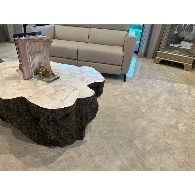 Chloe Fossil Clam Lava Coffee Table by Palecek Chairish