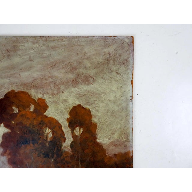 Rustic Vintage Impressionist Mountain Valley Landscape Painting For Sale - Image 3 of 6