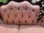 Blush Vintage Victorian Carved Walnut Tufted Loveseat in Blush Jacquard For Sale - Image 8 of 8