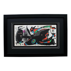 Joan Miro 1975 Lithograph Escultor Great Britain Signed Framed