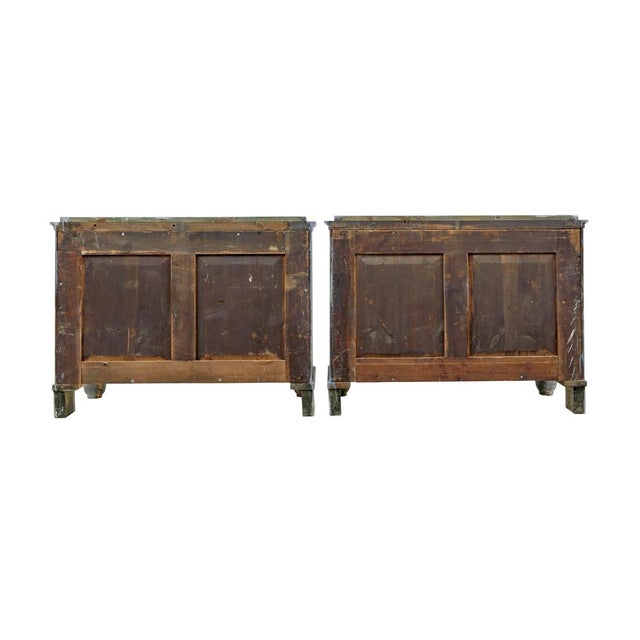 Late 19th Century Swedish Painted Serpentine-Shaped Chest of Drawers, 1880, Set of 2 For Sale - Image 5 of 10