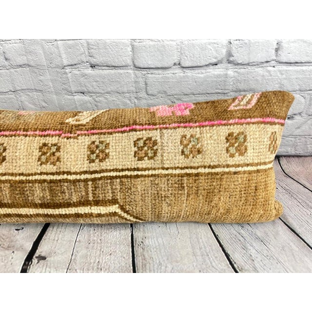 Turkish 12 x 46 Lumbar Rug Pillow Turkish Touches Turkish Pillow Cushion Cover For Sale - Image 3 of 7