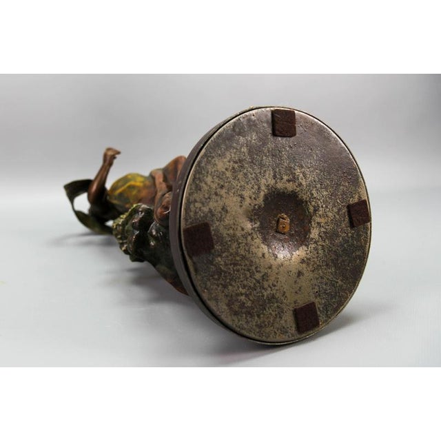 French Patinated Bronzed Spelter Sculpture Muse Champetre, 1920s For Sale - Image 17 of 18