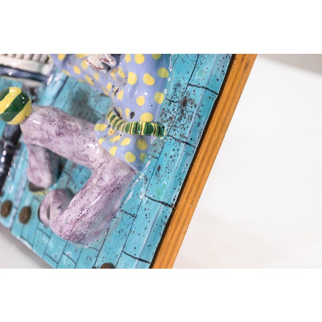 1950s Otello Rosa for San Polo Venezia Modernist Ceramic Wall Hanging Italy 1950s For Sale - Image 5 of 8