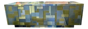 Signed Paul Evans for Directional 'Cityscape' Pe 200 Sideboard, Circa 1975.