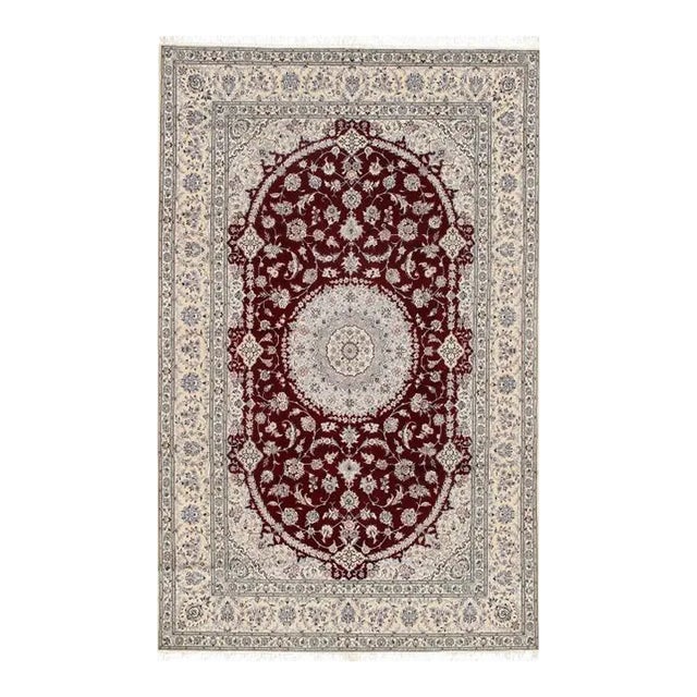 2020s Red Nain Silk & Wool For Sale