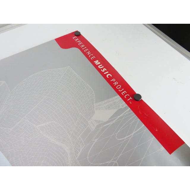 2000 - 2009 2000 Frank Gehry Emp Seattle Grand Opening Architectural Art Poster For Sale - Image 5 of 9