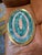 Elegant Italian mid-century oval tray crafted in the 1970s, featuring a polished brass gallery surrounding a decorative...