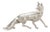 Silver Cast Brass Fox For Sale