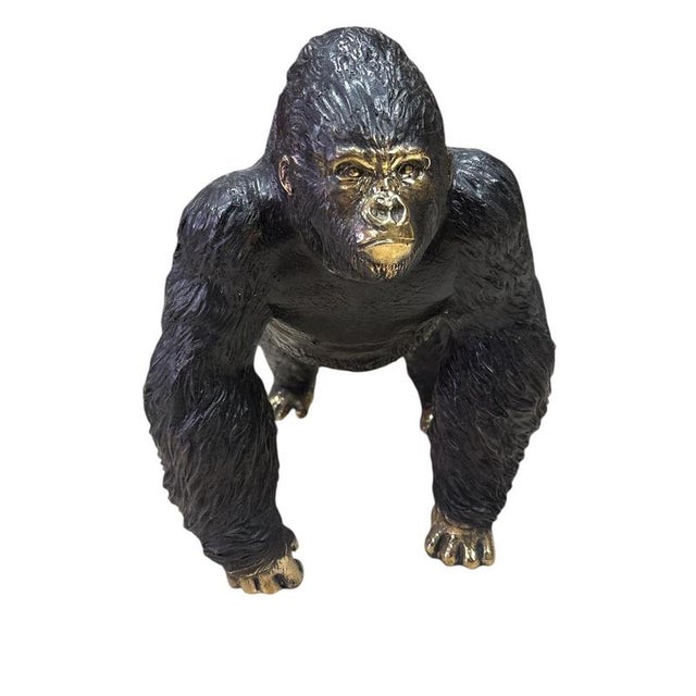 Contemporary Sculpture of Gorilla with Fur, 2020s, Bronze For Sale - Image 3 of 6