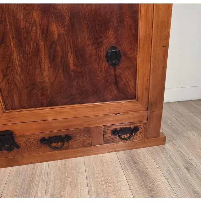 Wood Part of a Japanese Meiji Kitchen Tansu, Now a Slate-Topped Sideboard For Sale - Image 7 of 15
