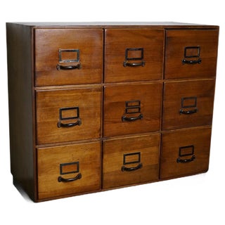 Vintage German Pine Apothecary Cabinet, 1950s For Sale