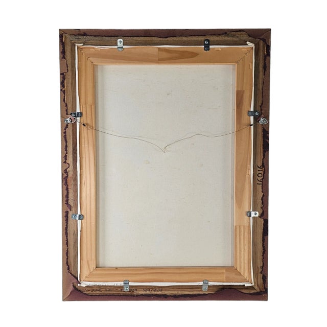 Sarah Vaughan Framed Modernist Painting by Bruni Sablan For Sale - Image 9 of 9