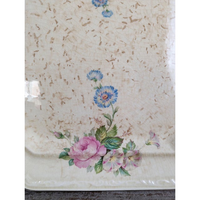 Early 20th Century Ironstone Platter With Floral Accents Edwin Knowles For Sale - Image 4 of 7