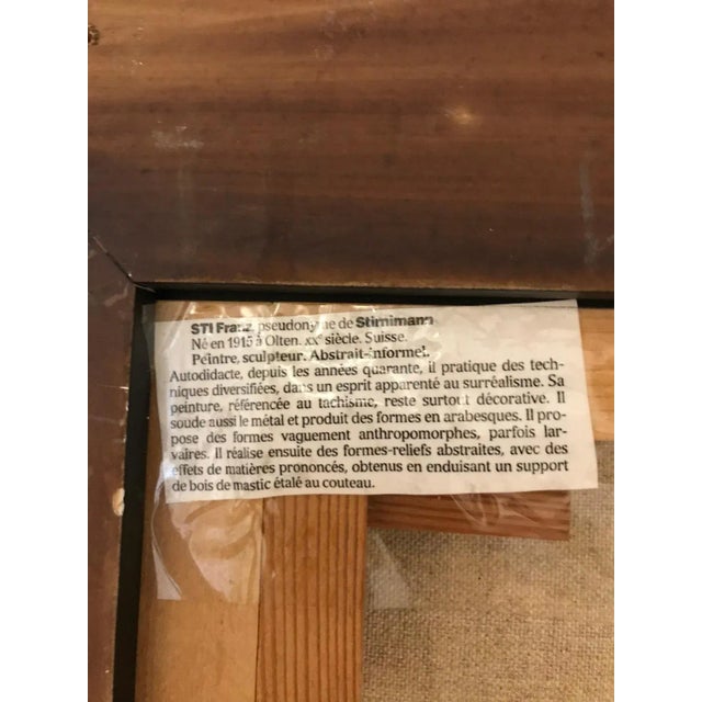 Contemporary Franz Stirnimann, Composition, Oil on Canvas For Sale - Image 3 of 9