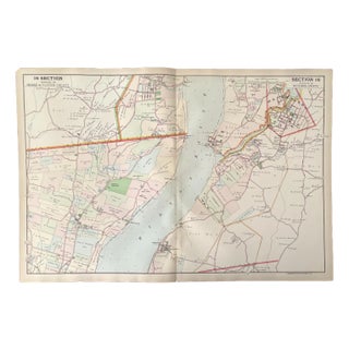 Antique Cartography Map of Section 16 of Orange, Ulster, and Dutchess Counties New York - Published by Watson and Company, 1891 For Sale