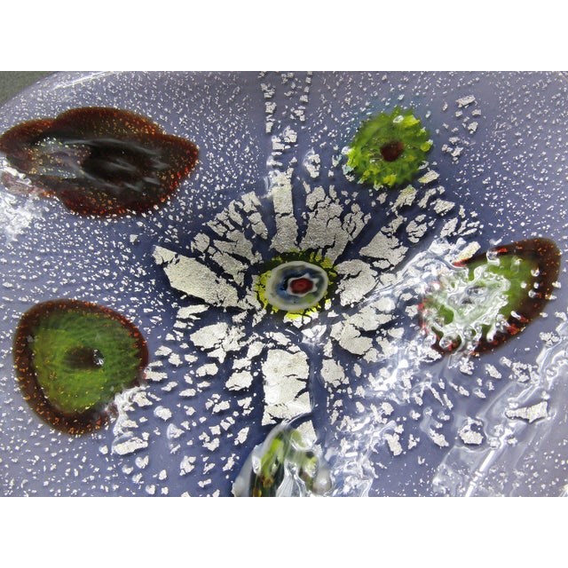 Murano Tutti Frutti Freeform Art Glass Bowl Mid Century Italian 10 Inches For Sale In Austin - Image 6 of 9