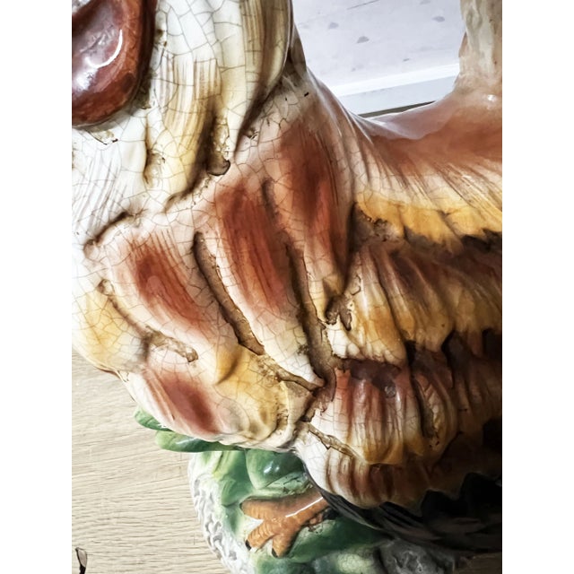 Ceramic Vintage Italian Large Scale Ceramic Rooster For Sale - Image 7 of 10