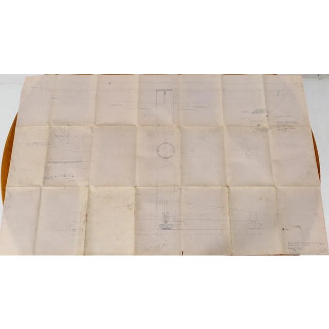 Mid-Century Modern Oak Round Dining Room Table by Architect Bart Van Kasteel, 1969 For Sale - Image 10 of 11