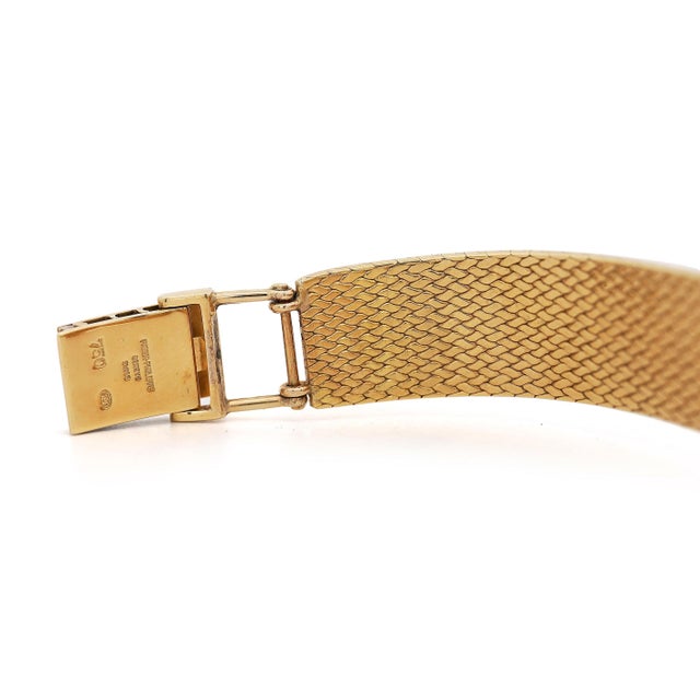 1990s Patek Philippe for Gübelin 4457/1 Double Signed 18k Gold 23mm Manual Watch For Sale - Image 13 of 18