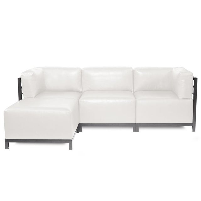 Contemporary Axis Corner Chair Avanti White Titanium Frame For Sale - Image 3 of 5