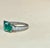 Approximately 4.5 Ct Emerald Three-Stone Ring Past Present Future Diamond Band in Platinum, Size 8 Size 8 , It can not be...
