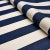 Transitional Schumacher James Stripe Fabric in Navy For Sale - Image 3 of 3