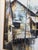 Mid 20th Century Mid 20th Century Attributed to Trần Quang Hiếu, Signed Vietnamese Stilt Village Oil Painting For Sale - Image 5 of 18