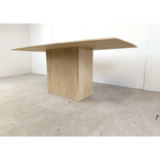 Vintage Travertine Dining Table, 1970s For Sale - Image 9 of 11