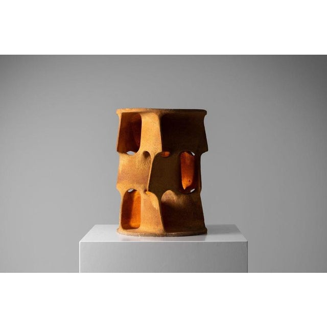 Flamme Lamp in Terracotta by Guy Bareff, France, 1970s For Sale - Image 14 of 18