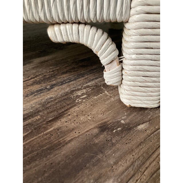 White 20th C Henry Link for Lexington White Wicker Desk For Sale - Image 8 of 11