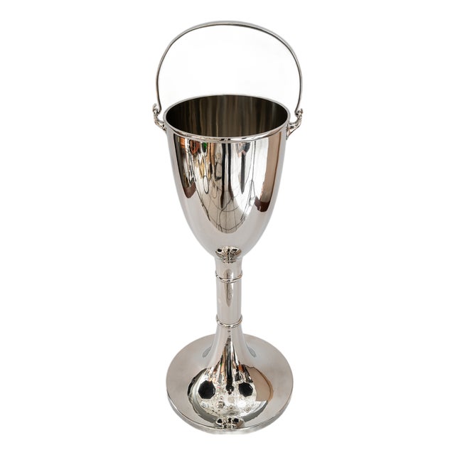 Art Deco Nickel-Plated Champagne Bucket Stand, 1920s For Sale