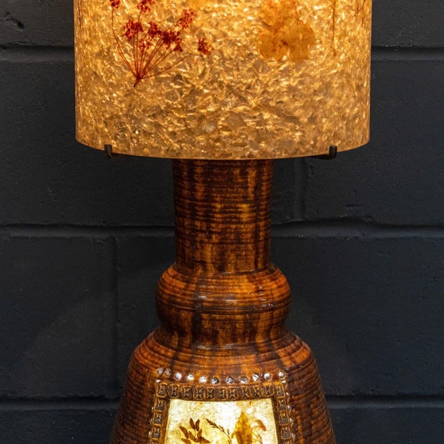 Vintage 20th Century French Resin & Botanical Table Lamp from Accolay, 1970 For Sale - Image 15 of 18