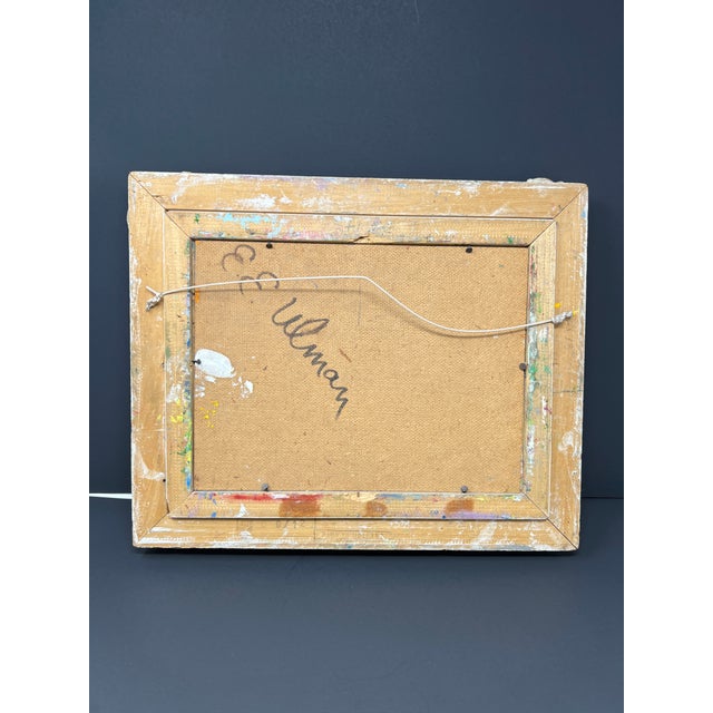 Champagne Mid-Century European Impressionist Landscape Oil Painting in Antique Dutch Frame For Sale - Image 8 of 10