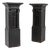 19th Century French Wooden Black Patinated Pedestals - A Pair For Sale