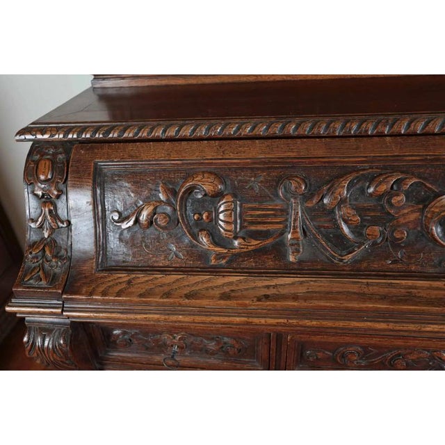 Antique French Renaissance Writing Secretaire For Sale - Image 3 of 6
