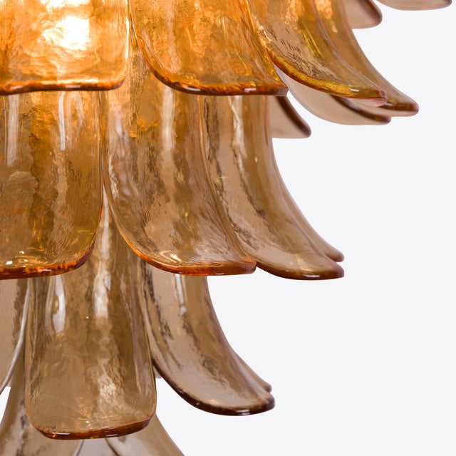Goldenrod Small Amber Petalo Chandelier from Pure White Lines For Sale - Image 8 of 11