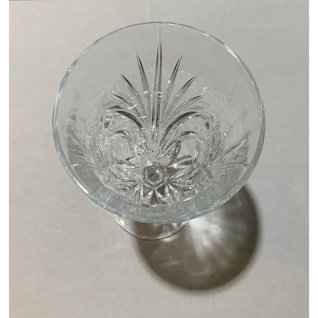 1990s 1990s Waterford Marquis Crystal Iced Tea or Water Goblets Tall Cut‑Glass Stemware for Grandmillennial - Set of 5 For Sale - Image 5 of 7