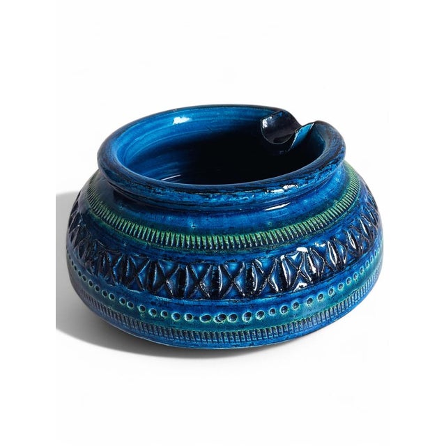Bitossi Large Ashtray by Aldo Londi - Rimini Blu for Bitossi, Italy, 1960s For Sale - Image 4 of 16