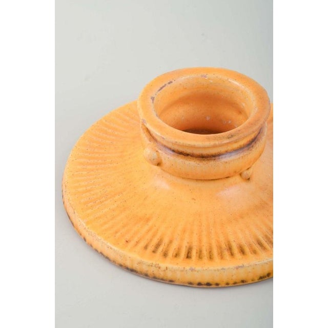 Ceramic Candlesticks by Svend Hammershøi for Kähler, Denmark, 1930s, Set of 2 For Sale - Image 3 of 5